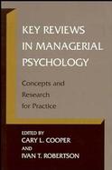 Key Reviews in Managerial Psychology: Concepts and Research for Practice cover