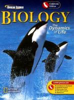 Biology Dynamics of Life California Edition cover