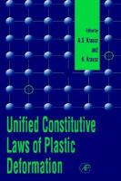 Unified Constitutive Laws of Plastic Deformation cover