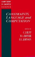Constraints, Language and Computation cover