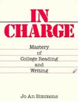 In Charge Mastery/College Reading and Writing cover