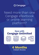 Cengage Unlimited, 1 term (4 months) Instant Access cover