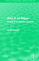 How It All Began (Routledge Revivals) : Origins of the Modern Economy cover