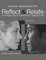 Student Workbook for Reflect and Relate : An Introduction to Interpersonal Communication cover