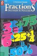 Fractions, Decimals and Percents Grades 7 & 8 cover