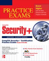 CompTIA Security+ Certification Practice Exams (Exam SY0-301) cover