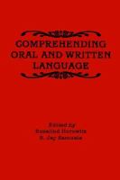 Comprehending Oral and Written Language cover
