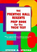 The Prentice Hall Regents Prep Book for the Toeic Test cover