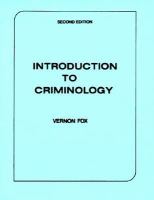 Introduction to Criminology cover