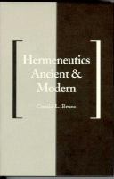 Hermeneutics, Ancient and Modern cover