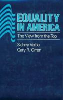 Equality in America: The View from the Top cover