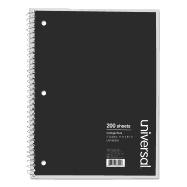 5 Subject Wirebound Notebook, 11 x 8 1/2, College Rule, 200 Sheets, Black Cover cover
