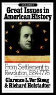 Great Issues in American History 1584-1775 (volume1) cover