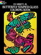 Butterfly Stained Glass Coloring Book cover