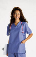 Ladies V-Neck Scrub Top-Jade-Size X-Large cover