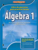 Algebra 1 Homework Practice Workbook cover