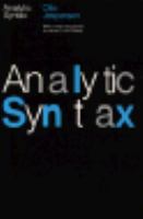 Analytic Syntax cover