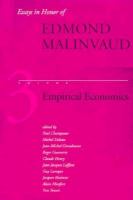 Essays in Honor of Edmond Malinvaud Empirical Economics (volume3) cover