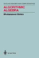 Algorithmic Algebra cover