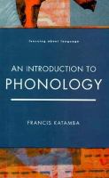 An Introduction to Phonology cover