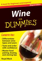 Wine for Dummies : A Must for Beginners and Experts! cover