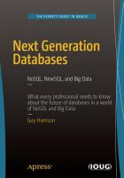Next Generation Databases : NoSQLand Big Data cover