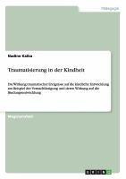 Traumatisierung in der Kindheit cover
