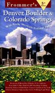 Frommer's Denver, Boulder & Colorado Springs cover