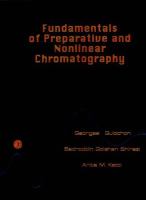 Fundamentals of Preparative and Nonlinear Chromatography cover