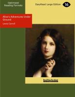 Alice's Adventures Underground Easyread Super Large 24pt Edition cover