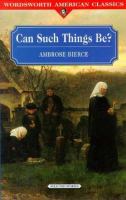 Can Such Things Be (Wordsworth American Classics) cover