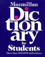 Macmillan Dictionary for Students cover