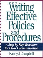 Writing Effective Policies and Procedures A Step-By-Step Resource for Clear Communication cover