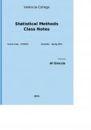 STA2023: Statistical Methods Class Notes Coursepack cover
