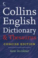 Collins Concise Dictionary and Thesaurus (Dictionary) cover