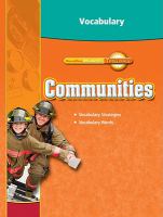 Timelinks, Third Grade, Communities, Vocabulary Blackline Masters cover