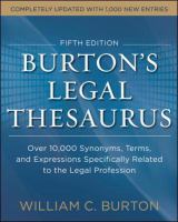 Burtons Legal Thesaurus cover