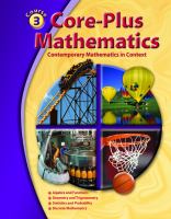 Core-Plus Mathematics: Contemporary Mathematics In Context, Course 3, Student Edition cover