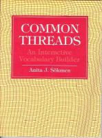 Common Threads: An Interactive Vocabulary Builder cover