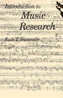 Introduction to Music Research cover