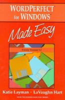 Wordperfect for Windows 5.2 Made Easy cover