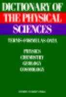 Dictionary of the Physical Sciences Terms, Formulas, Data cover