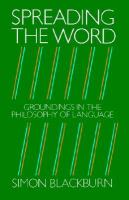 Spreading the Word Groundings in the Philosophy of Language cover