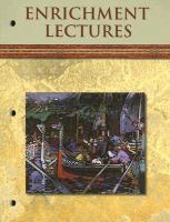 Enrichment Lectures in World History: The Human Odyssey cover