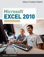 Microsoft Excel 2010: Comprehensive cover
