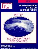 Water: No Longer Taken for Granted cover