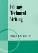 Editing Technical Writing cover