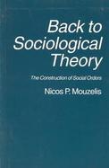 Back to Socialogical Theory P cover