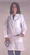 Ladies 5 Pocket Lab Coat-White-Size 16 cover