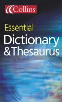 Collins Essential Dictionary and Thesaurus (Dictionary/Thesaurus) cover